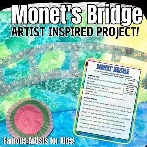 Monet Bridge Painting For Kids