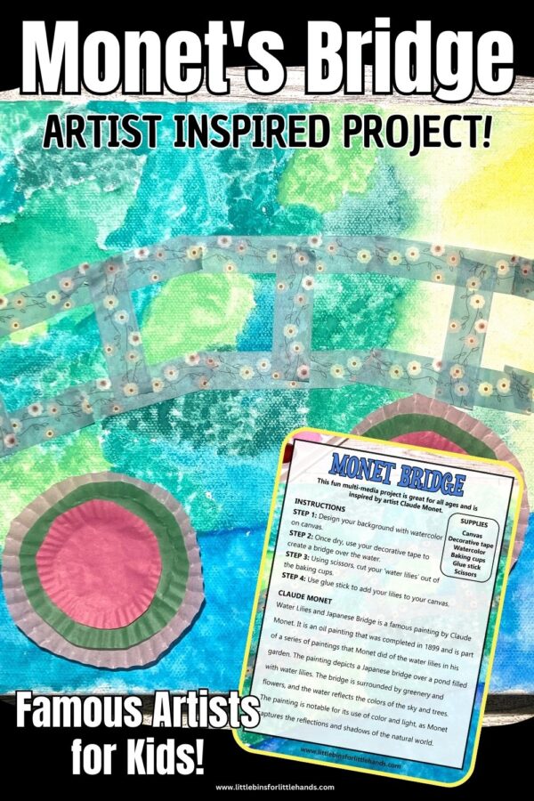 Monet Bridge Painting For Kids - Little Bins for Little Hands