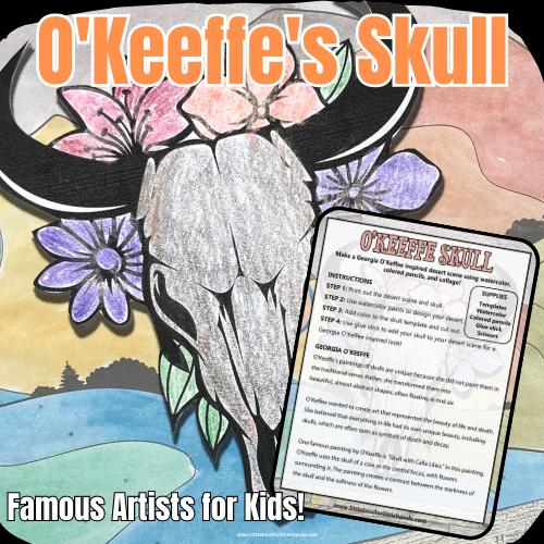 Georgia O’Keeffe Skull Painting For Kids