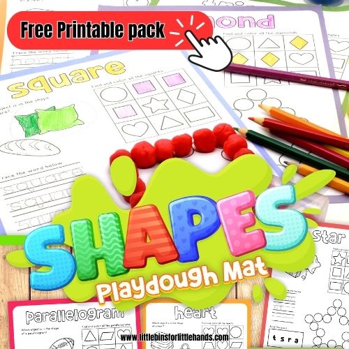Printable Shape Playdough Mats