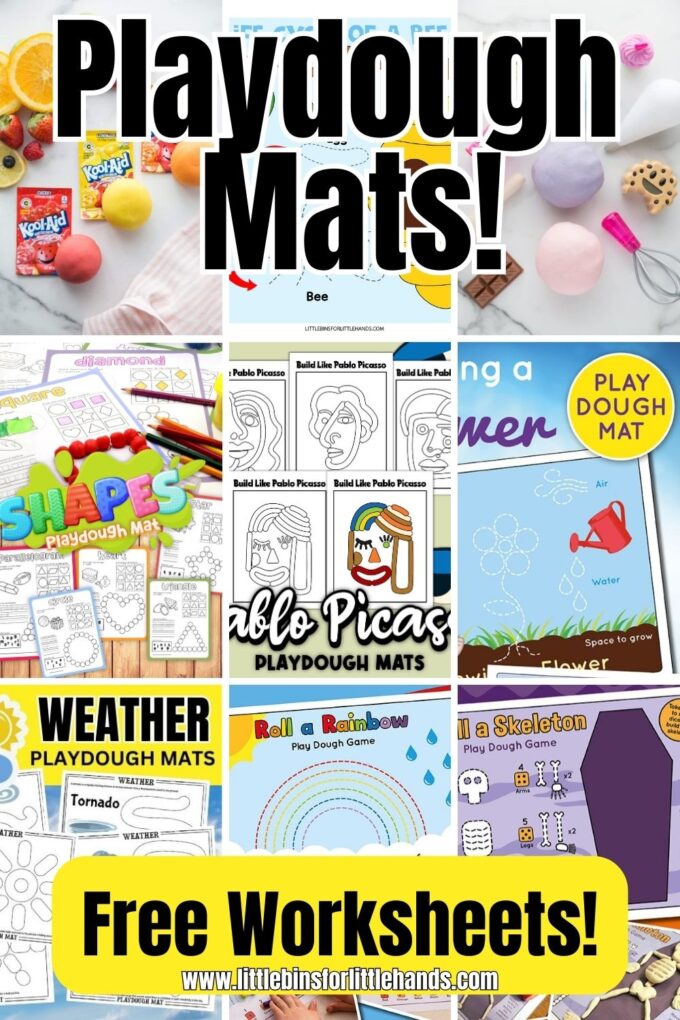 Free Printable Playdough Mats - Little Bins for Little Hands