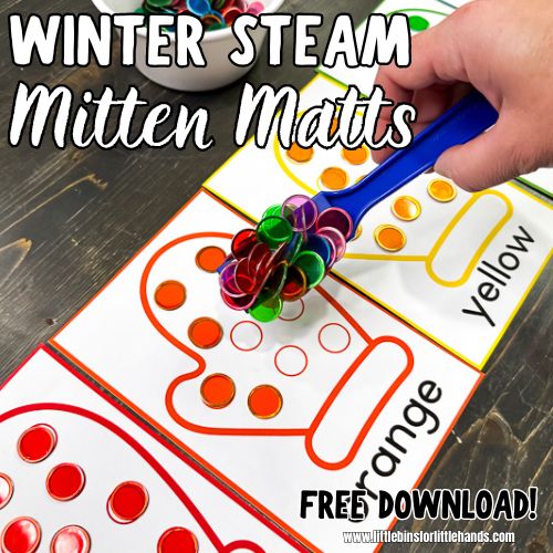 Winter Mitten Outline Mats