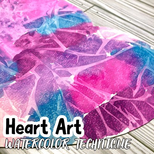 Watercolor Heart Art Project For Kids