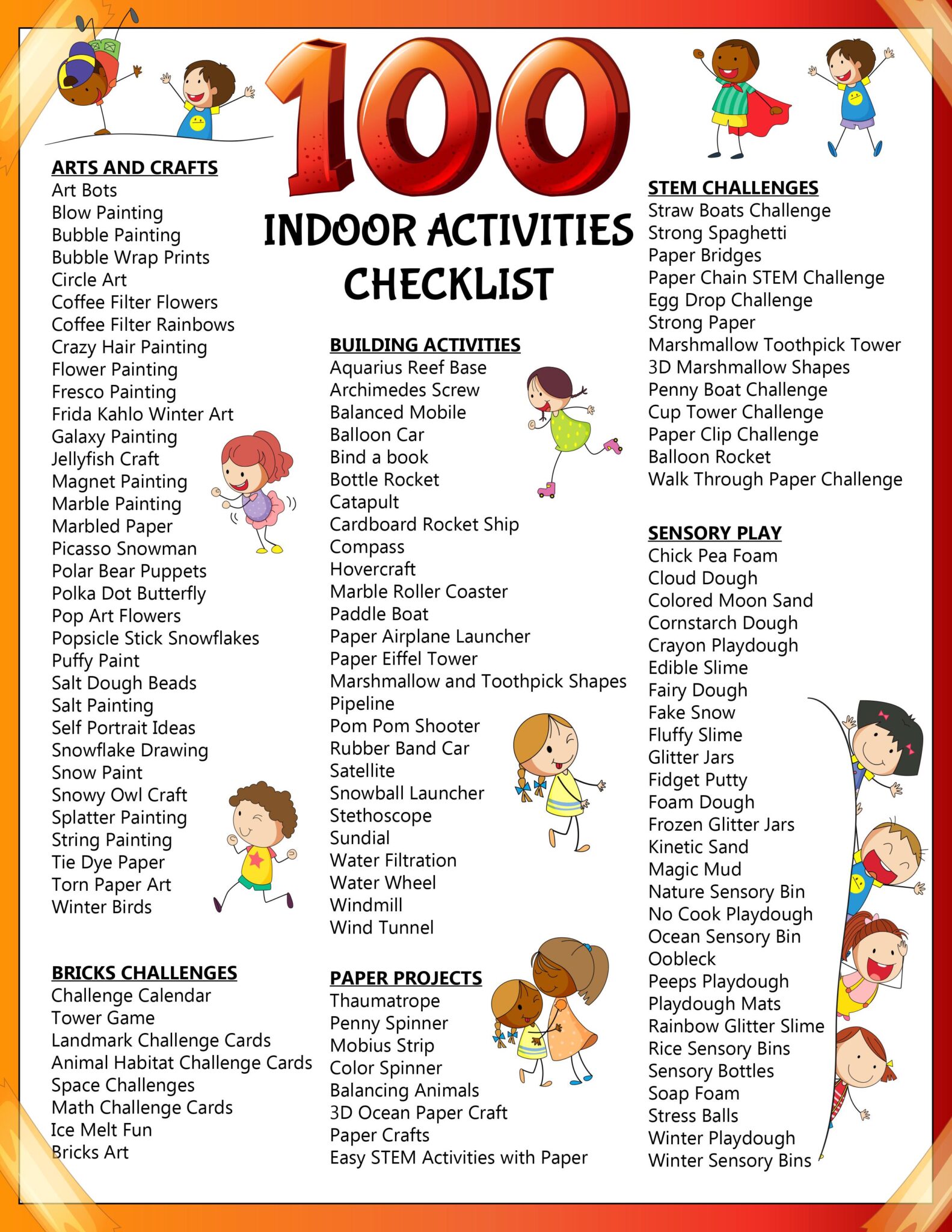 100 Fun Indoor Activities for Kids - Little Bins for Little Hands