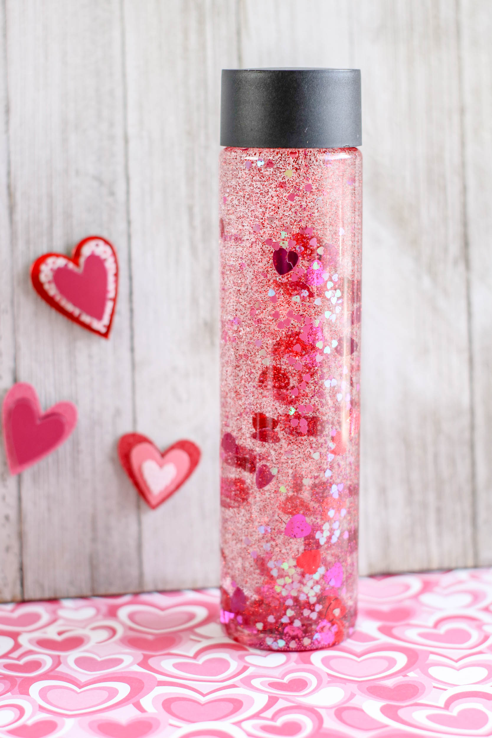 Easy Valentine Glitter Glue Sensory Bottle - Little Bins for Little Hands