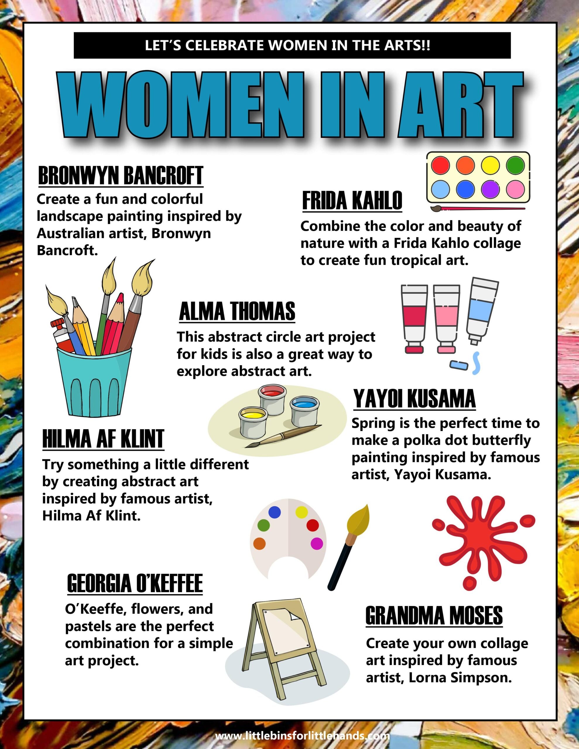 Female Artist Projects for Kids - Little Bins for Little Hands