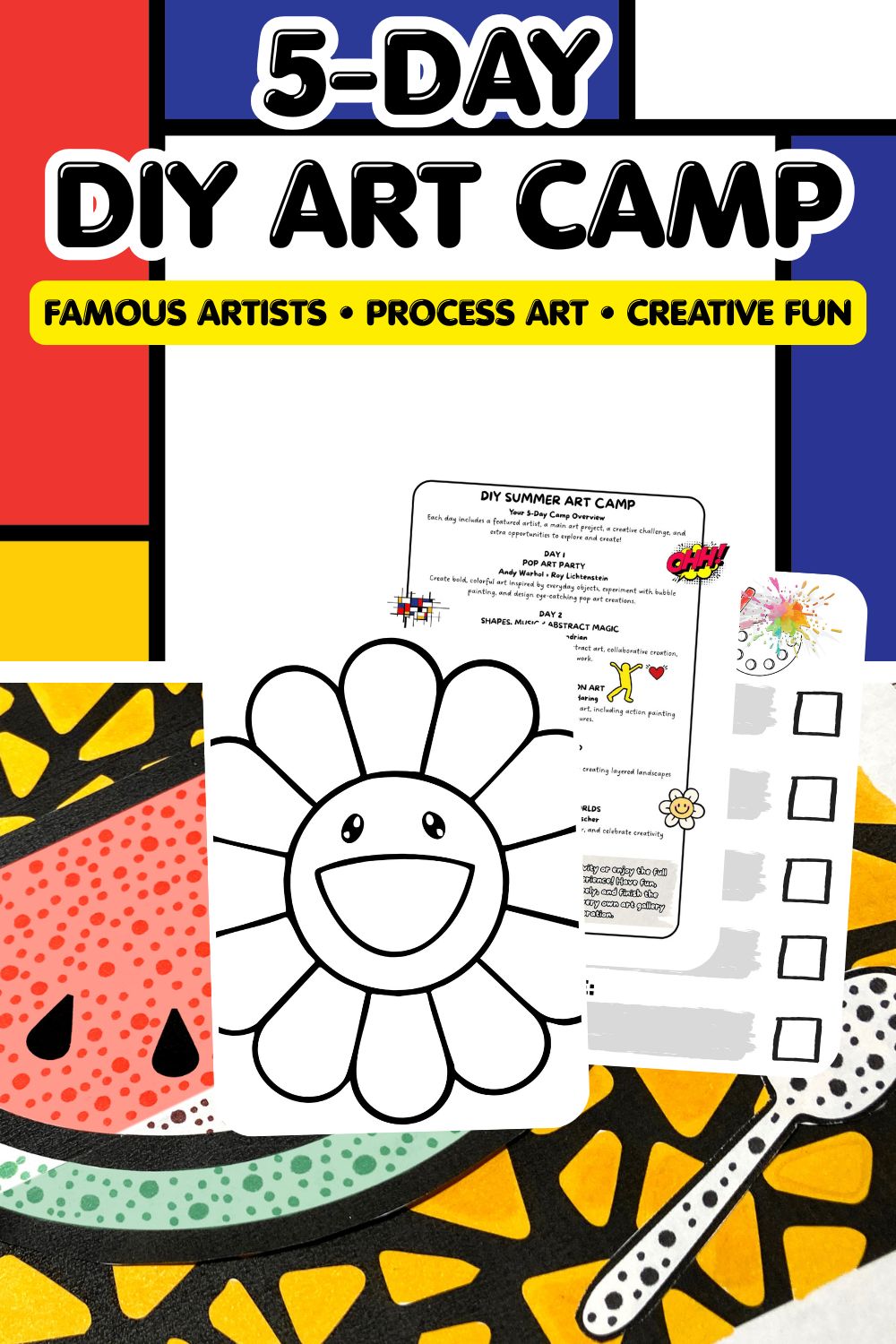Art Summer Camp for Kids: A Complete 5-Day DIY Art Camp Plan