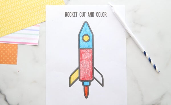 Paper Tocket Paper Rocket (Straw Rocket Template)