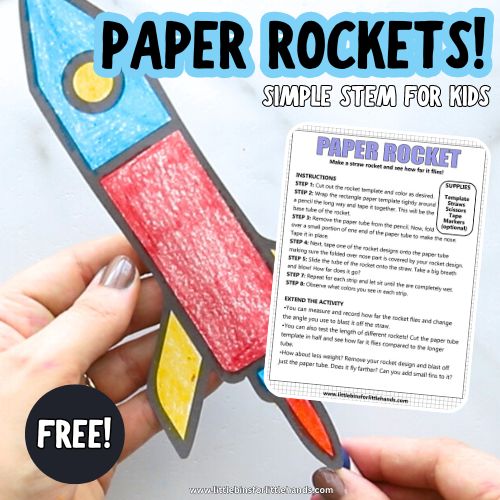 Paper Rocket Activities with Template