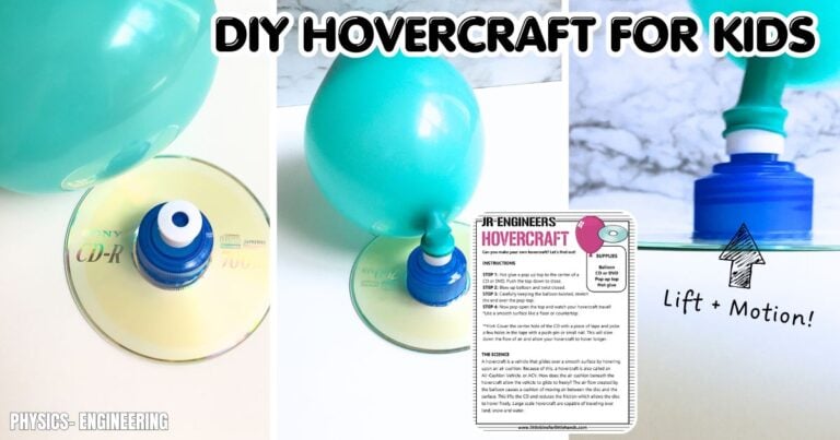 DIY Hovercraft for Kids (Easy STEM Project Balloon + CD)