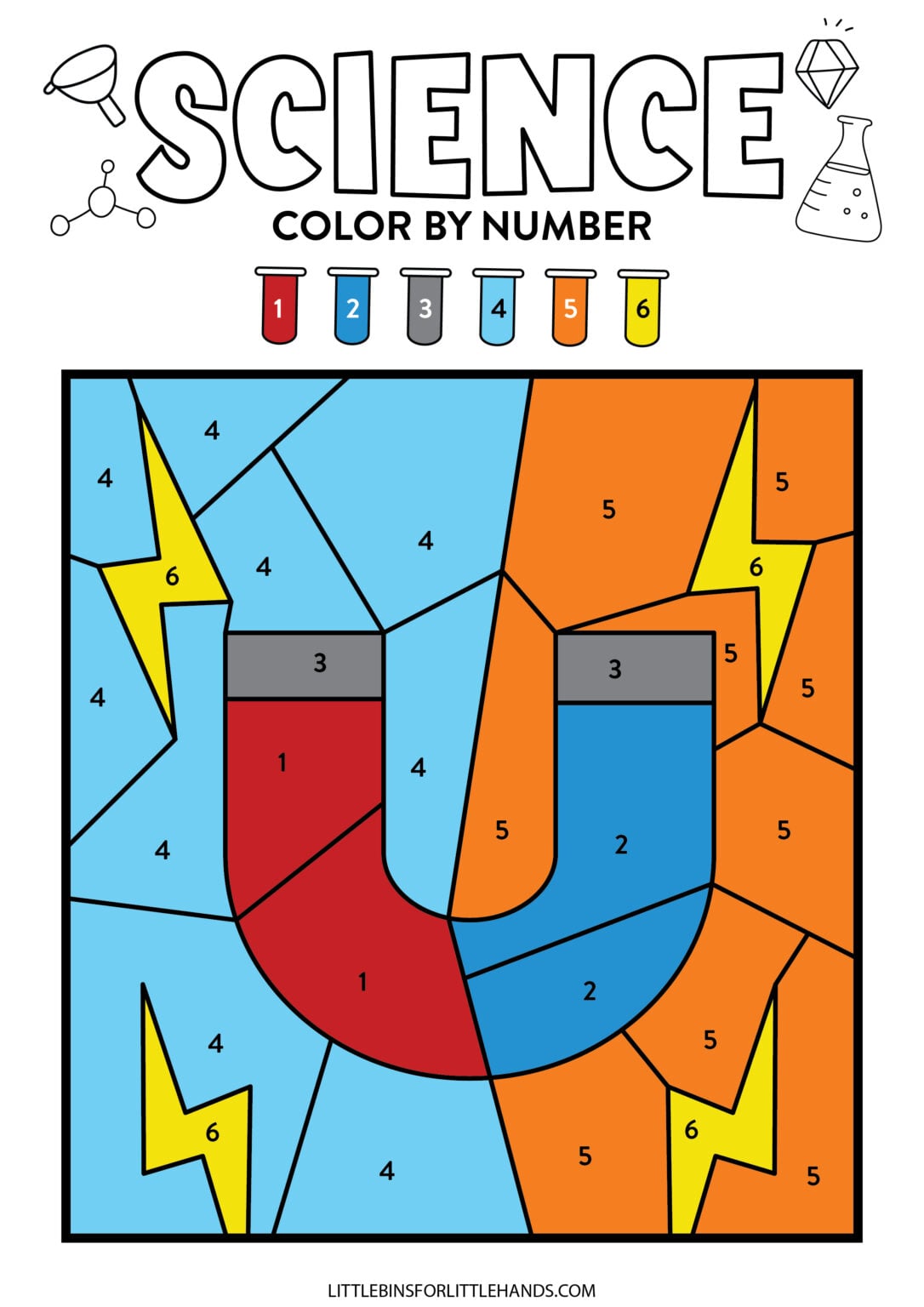 Science Color By Number (Free Printable)