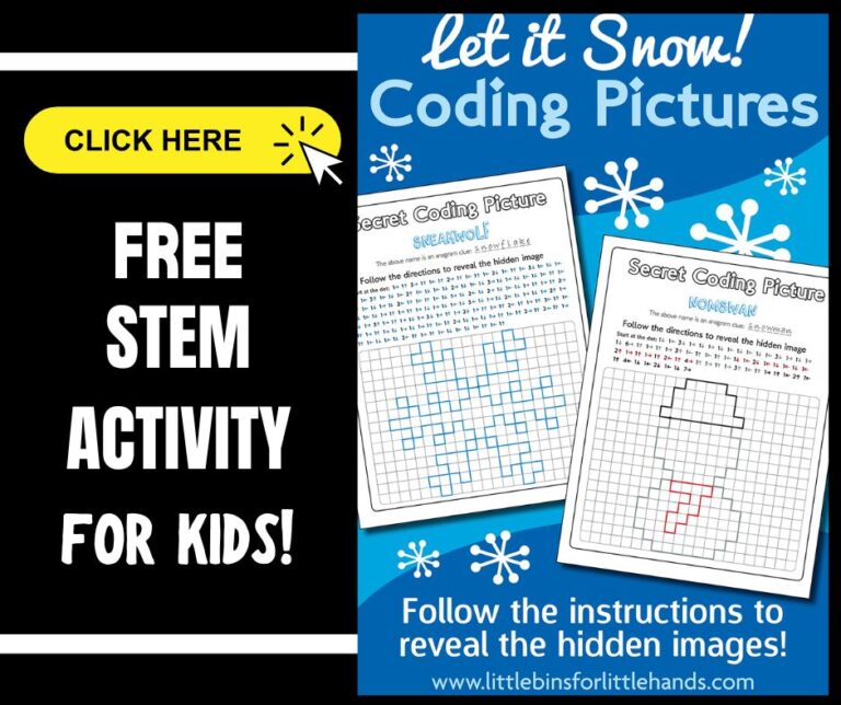 Winter Secret Coding Pictures for Kids