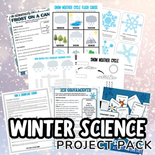 Printable Winter Water Cycle Pages