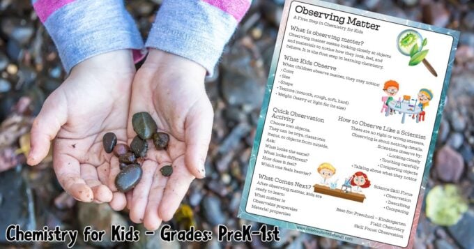 Kids exploring matter by observing solids and liquids during a simple science activity