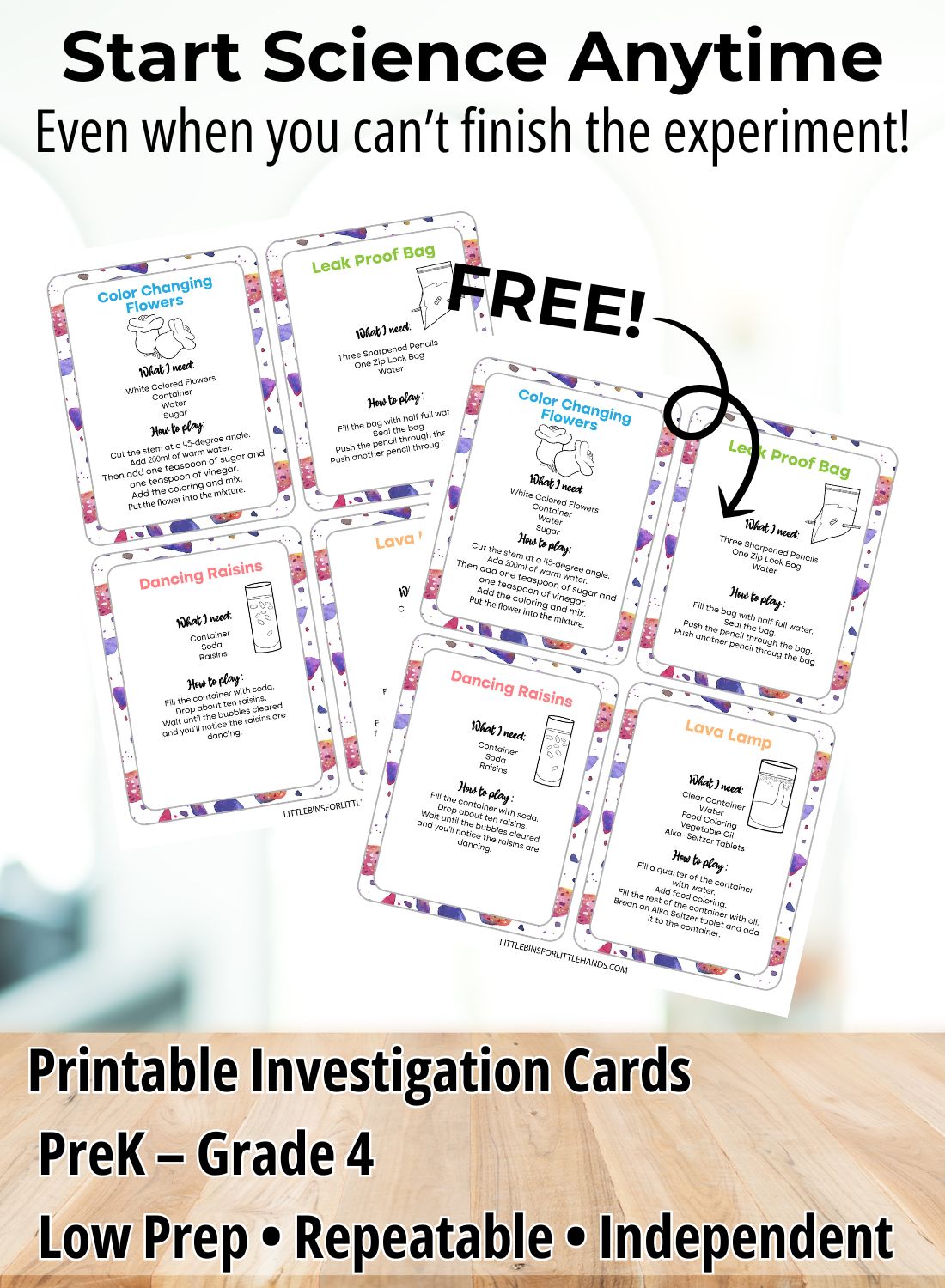 Printable Science Activity Cards for Kids (Low-Prep Investigations PreK–4)
