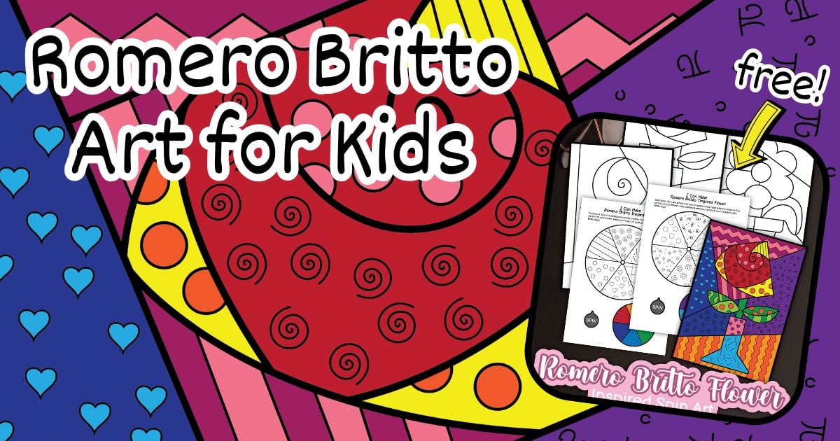 Romero Britto Art for Kids (Easy Pattern Flower Activity)