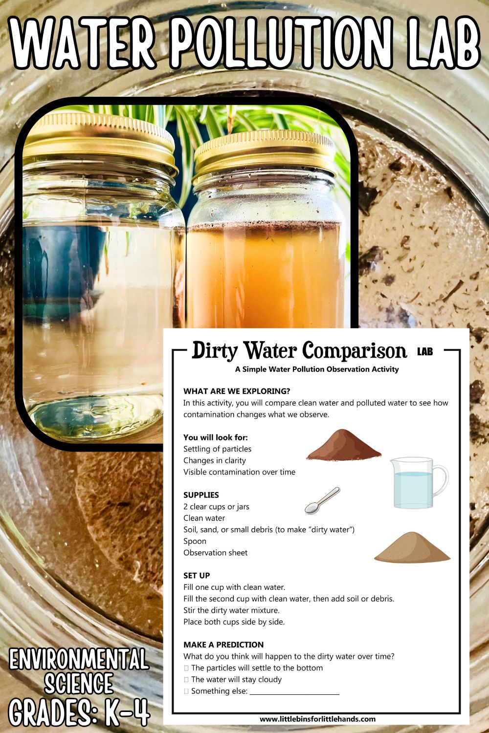 Simple Polution Experiment Dirty Water Experiment for Kids (Easy Water Pollution Activity)