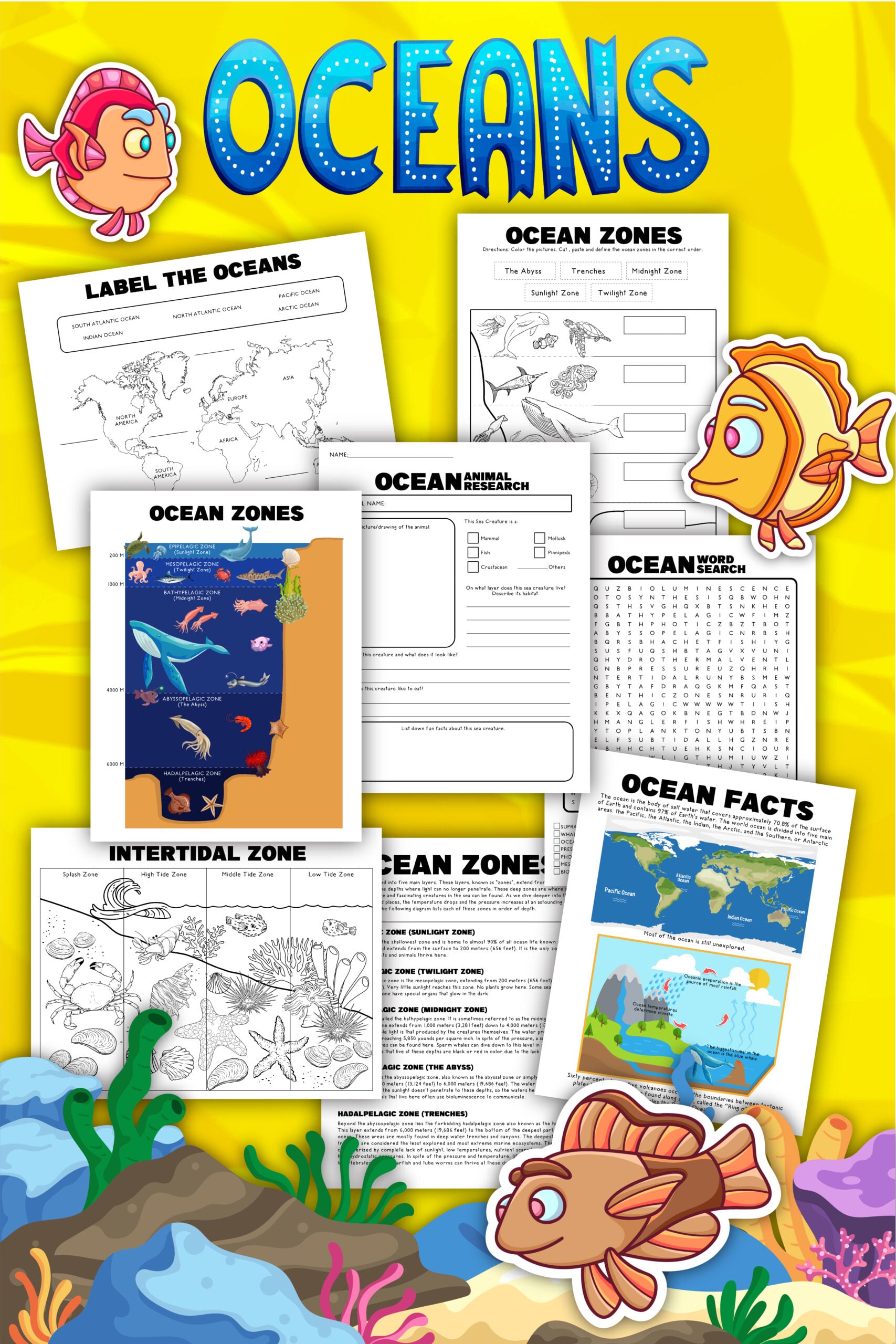 Ocean Zones for Kids + Free Printable Pack