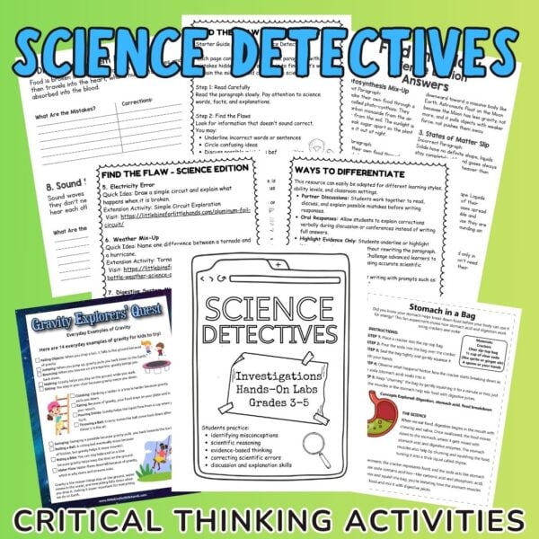 Find the Flaw science investigation activities for kids