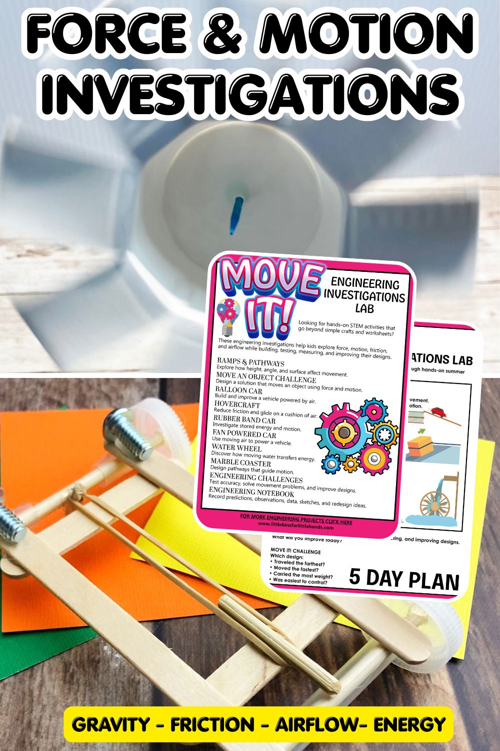 Force and Motion Engineering Activities for Kids
