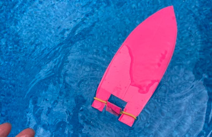 diy rubber band paddle boat