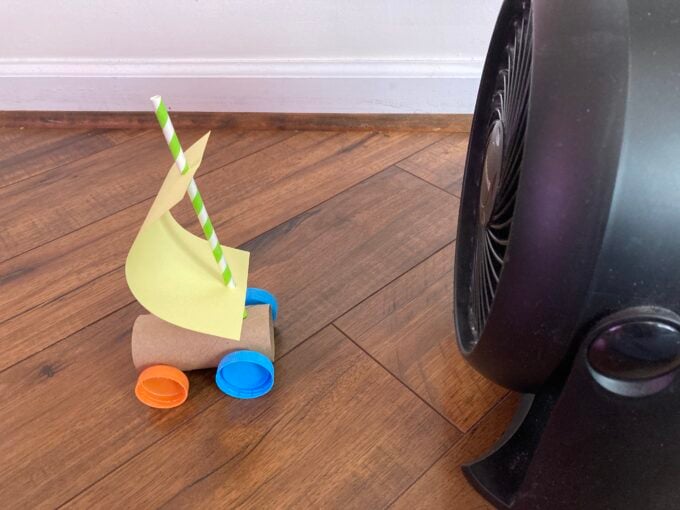 wind powered car STEM project