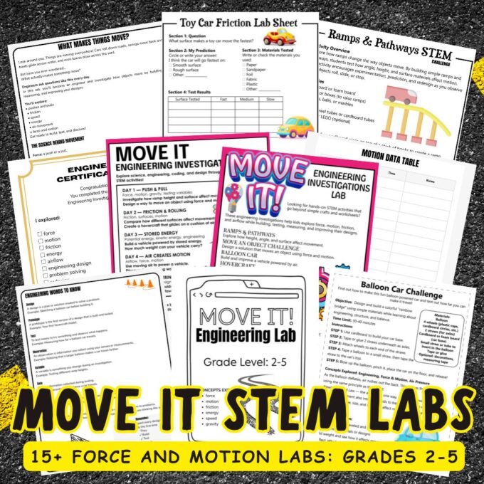 Force and Motion Engineering Activities for Kids