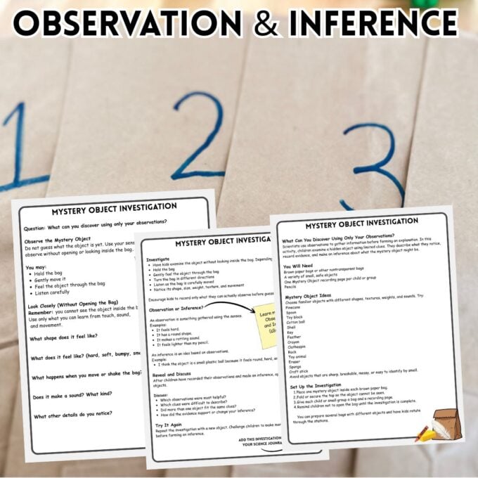 Free mystery object investigation printable for kids