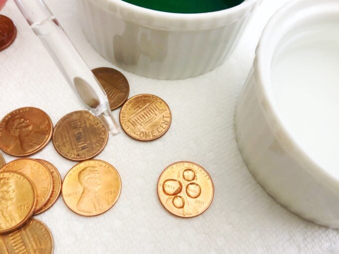 drops on a penny science lab is perfect for introducing science in September